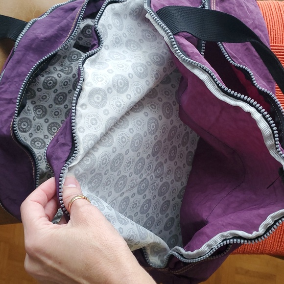 Kipling Large Purple Travel Duffel Weekender  Bag - Picture 10 of 12